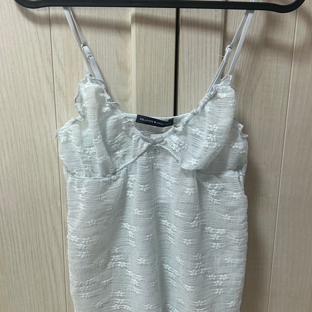 (택O) 브랜디멜빌 플라워 뷔스티에 블라우스 라이트블루