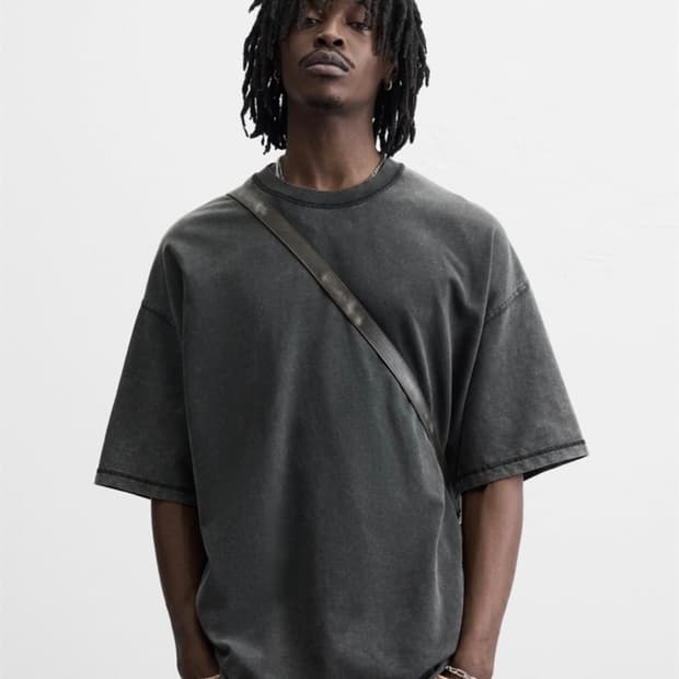 ZARA 워싱 컷오프 티 XL