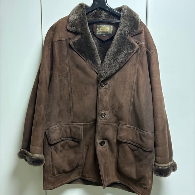 브라운 빈티지 퍼 코트