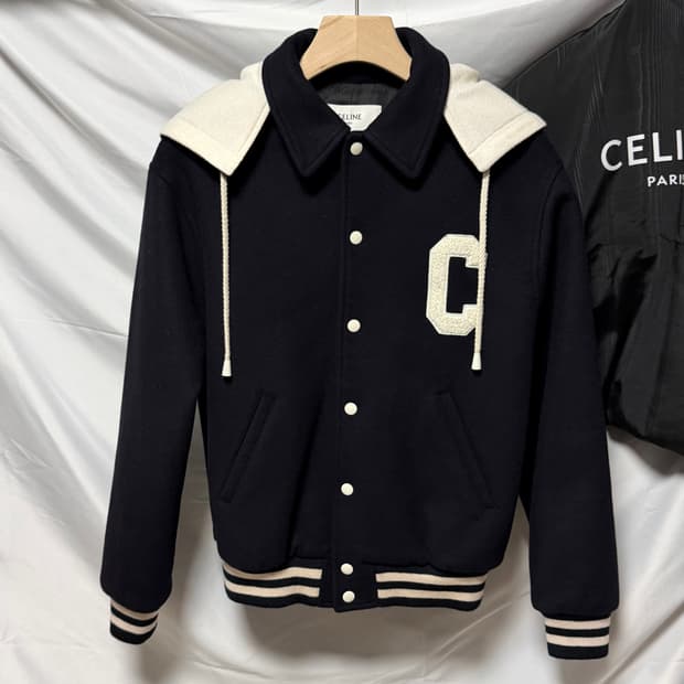 [S+급/36] 셀린느 울 캐시미어 테디 후드자켓 여성자켓
