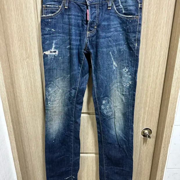 디스퀘어드2 총알 페인트진 청바지 데님 팬츠 44