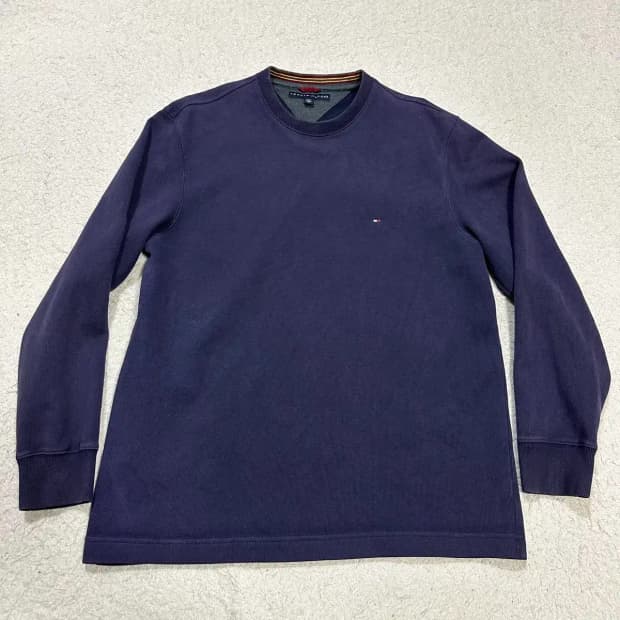 타미힐피거 니트 네이비 오버핏 s