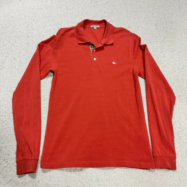 버버리 긴팔 카라티 s