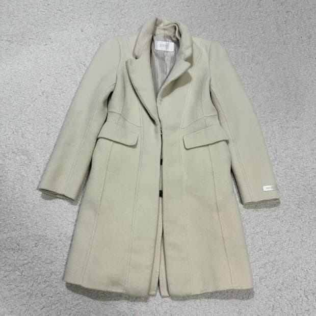 시스템 모직 코트 여성