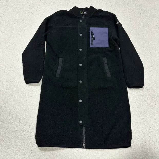 내셔널지오그래픽 뽀글이 롱 플리스 블랙 s 90