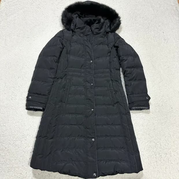 폴로 랄프로렌 로렌 롱패딩 블랙 여성 s