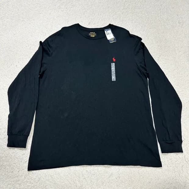 폴로 랄프로렌 블랙 긴팔 티셔츠 xl