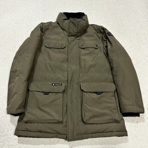 밀레 남성 카키색 패딩 점퍼 m 95