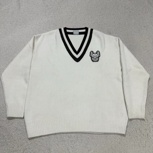 라이프워크 니트 브이넥 오버핏