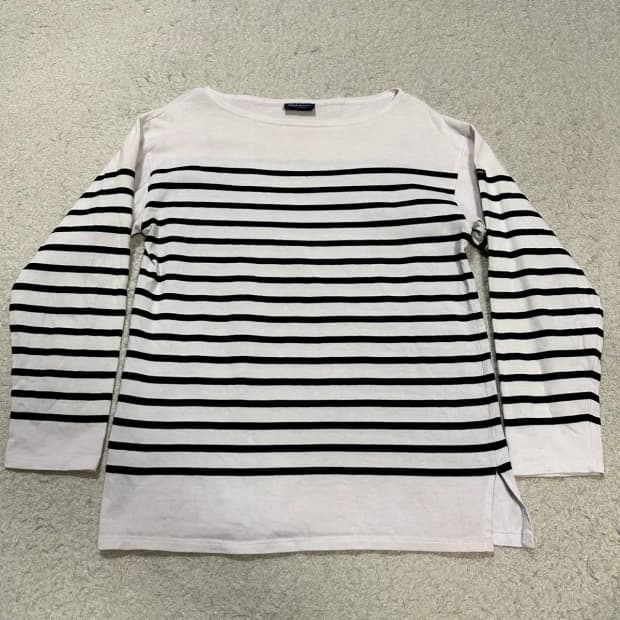 세인트제임스 흰검 스트라이프 긴팔 티셔츠