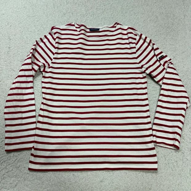 세인트제임스 빨강 스트라이프 긴팔티 s