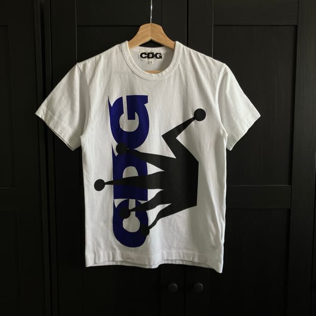 CDG X Stussy crown logo t-shirt
