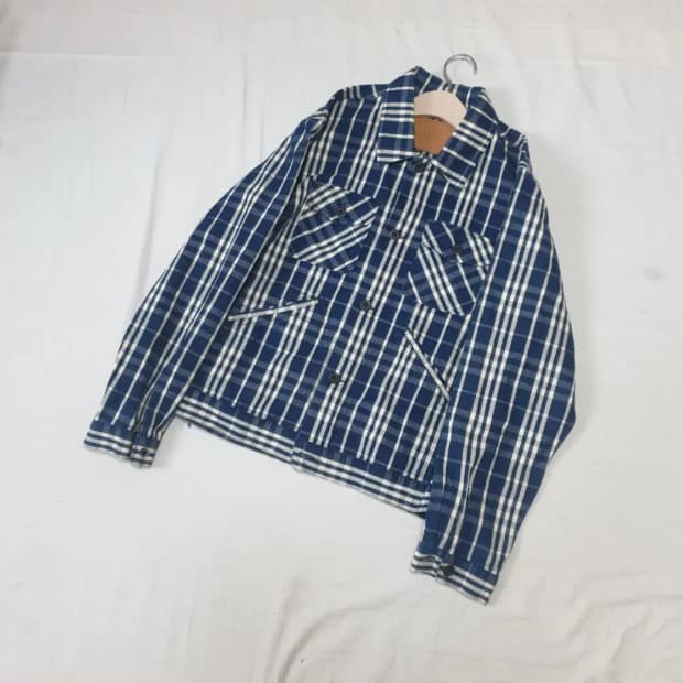 아웃스탠딩 체크 셔츠자켓