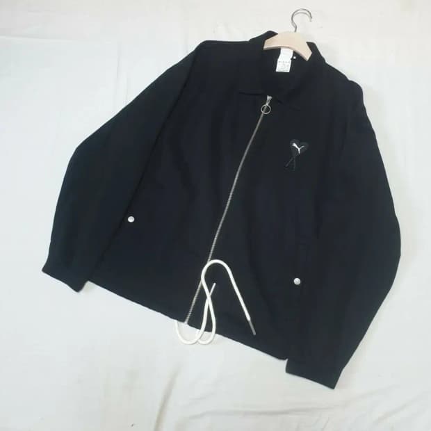 아미x퓨마 블랙 집업 자켓