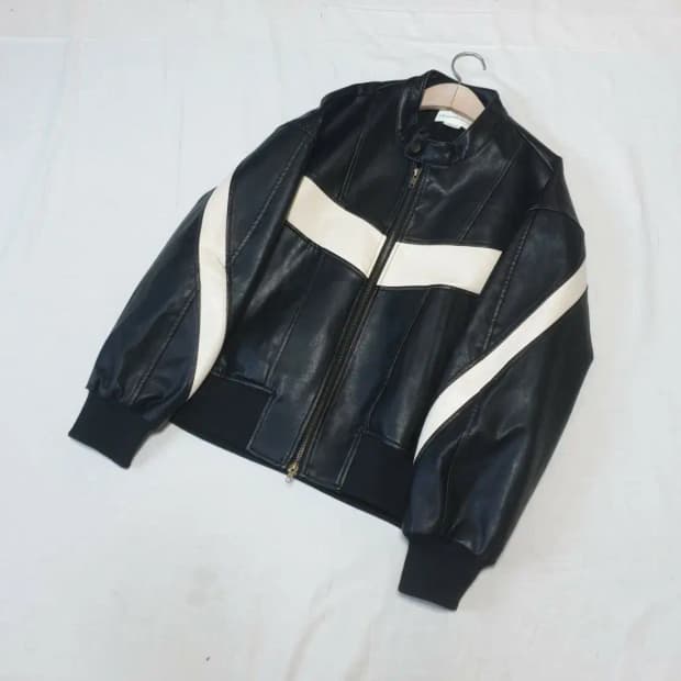 라퍼지스토어 블랙 바이커 자켓