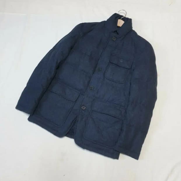 라코스테 네이비 다운 패딩 자켓