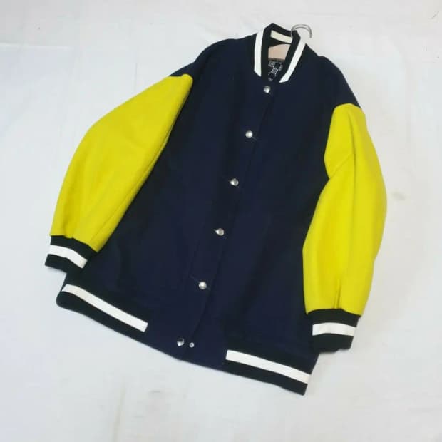 MSGM 바시티 봄버 롱 울자켓 여성 38