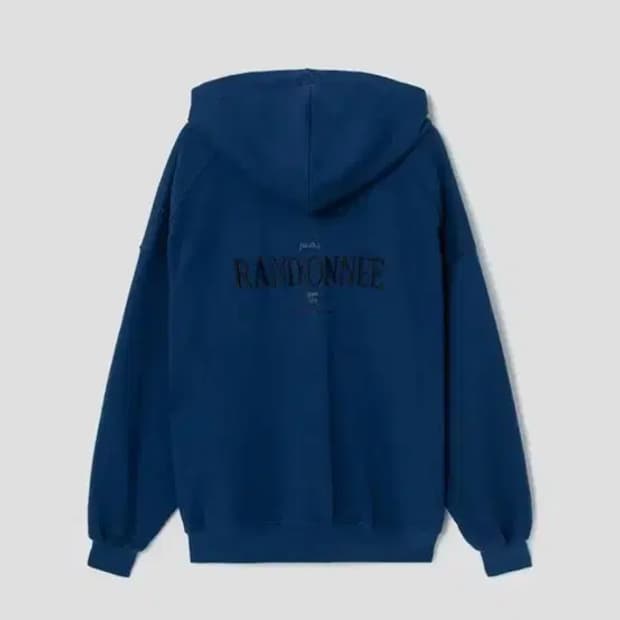 준지 22fw 레터링 후드집업 블루