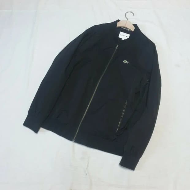 라코스테 블랙 폴리 블루종 자켓