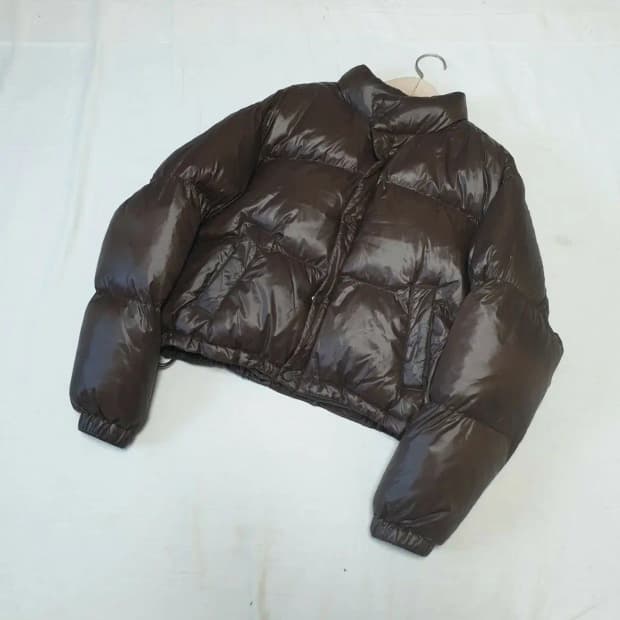 코드그라피 크롭 푸퍼 패딩