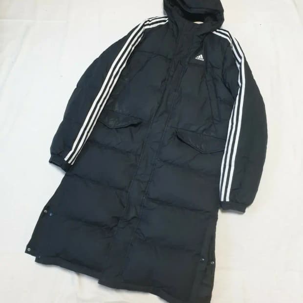 아디다스 블랙 다운 롱패딩