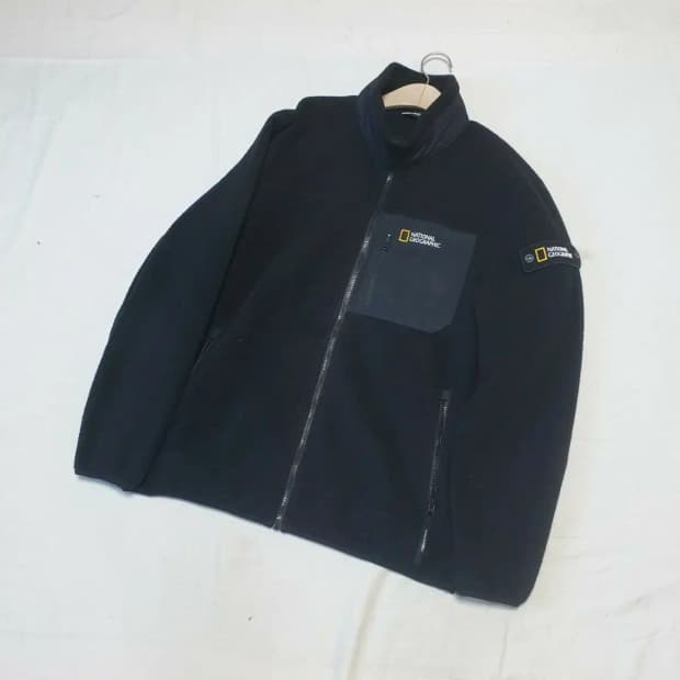 내셔널지오그래픽 블랙 플리스 자켓