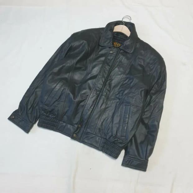 빈티지 봄버 소가죽 자켓