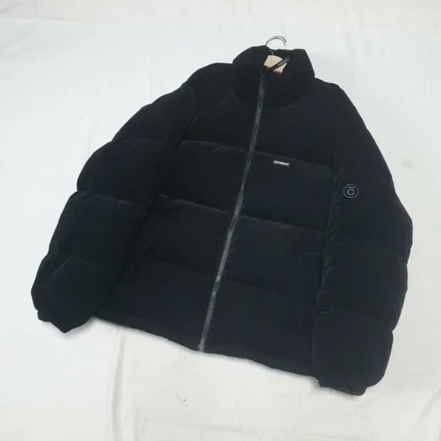 커버낫 블랙 코듀로이 다운 패딩