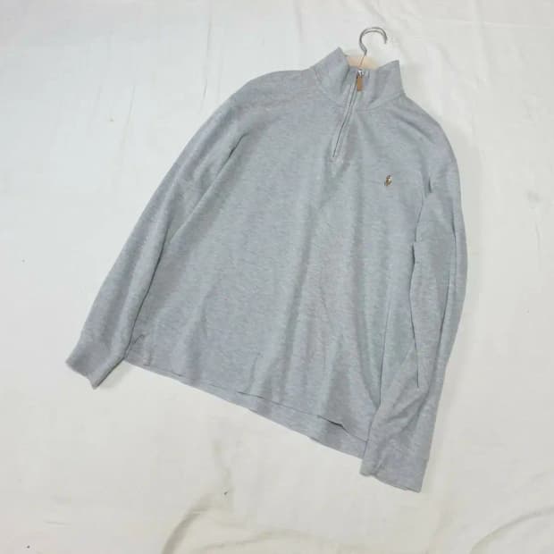폴로 랄프로렌 그레이 하프넥 집업