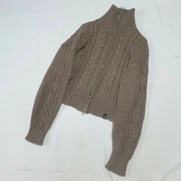 시티브리즈 케이블 투웨이 니트 집업