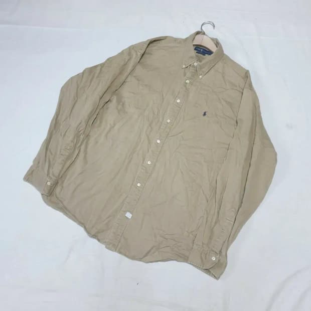 폴로 베이지 솔리드 셔츠