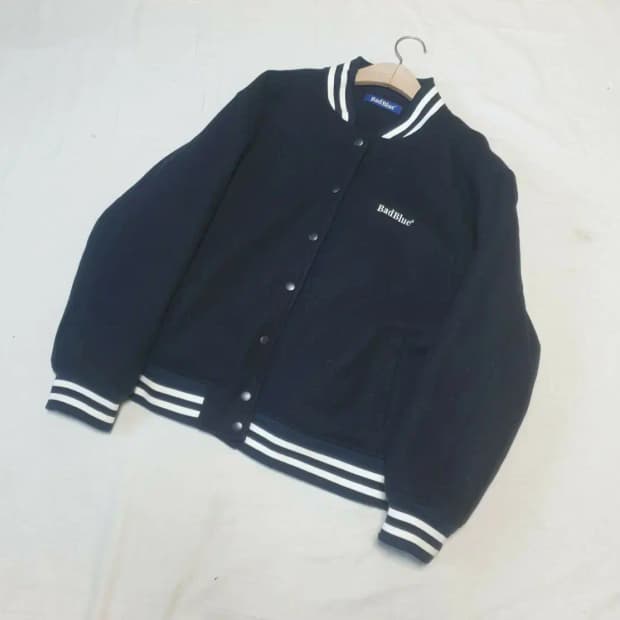 배드블루 네이비 바시티 자켓