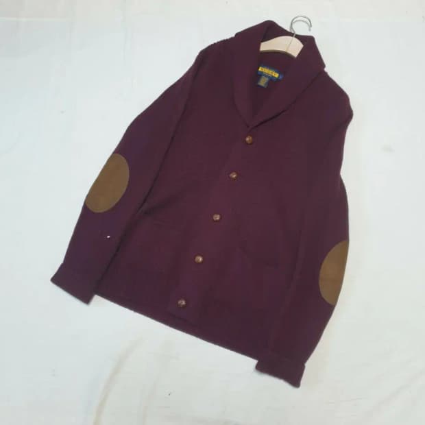 럭비 랄프로렌 패치 니트 가디건