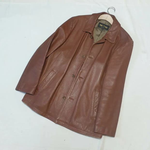 빈티지 브라운 사슴가죽 자켓