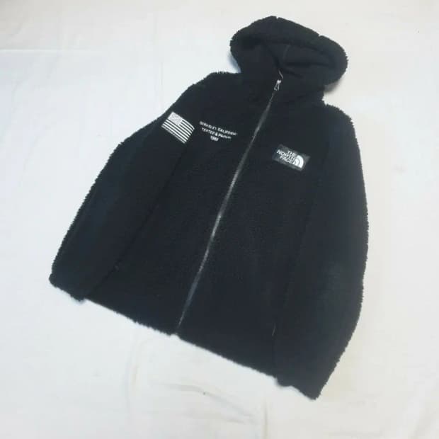 노스페이스 블랙 스노우시티 플리스 후드