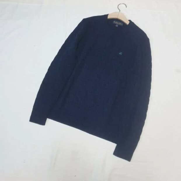 브룩스브라더스 네이비 케이블 니트