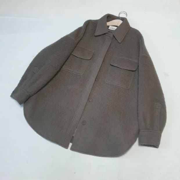 오르 브라운 울 부클레 자켓