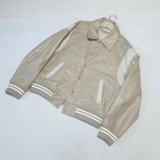 파르티멘토 비건레더 바시티 자켓