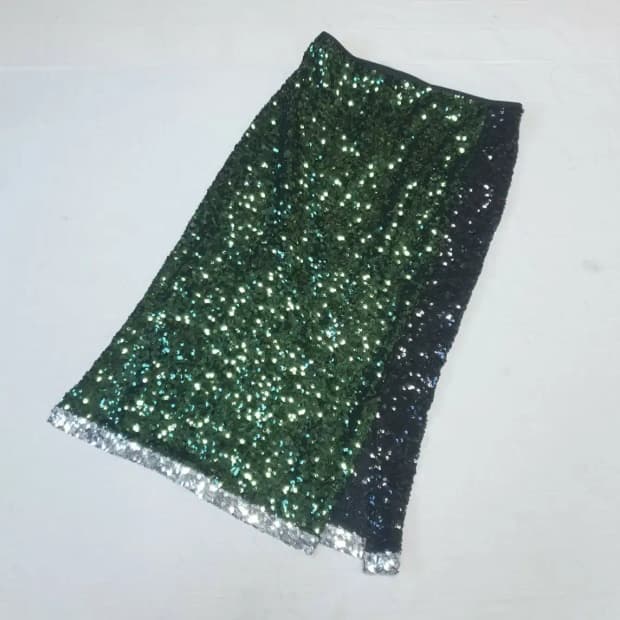 렉토 스팽글 시퀸 스커트