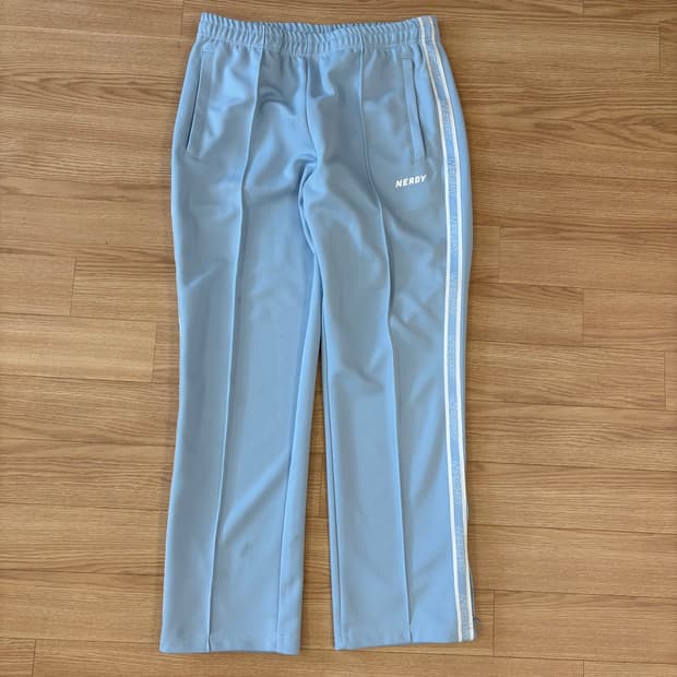 널디 NERDY 하늘색 트랙 바지 L(남녀공용)