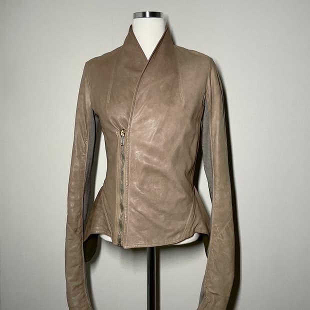 릭 오웬스 램스킨 레더 자켓