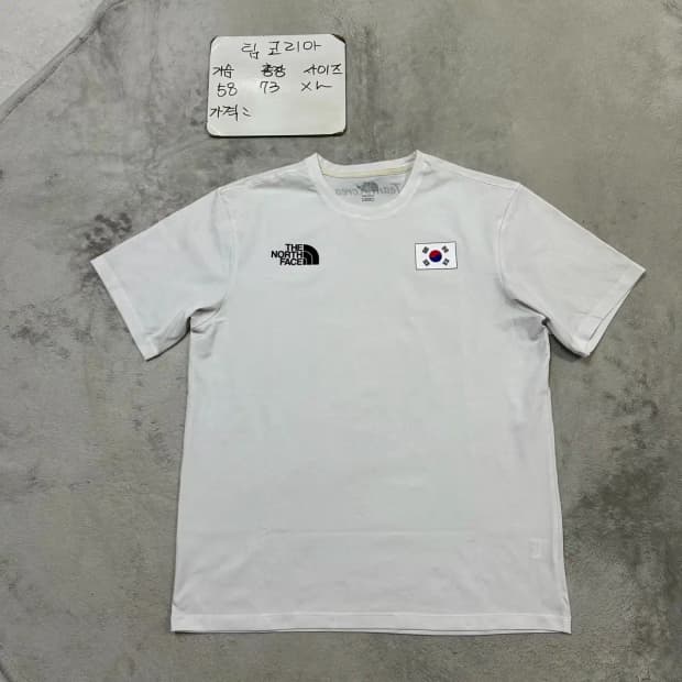(새상품 급) 노스페이스 팀코리아 반팔 XL