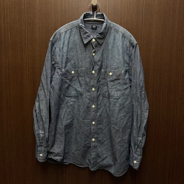 유니클로 데님 남방 XL