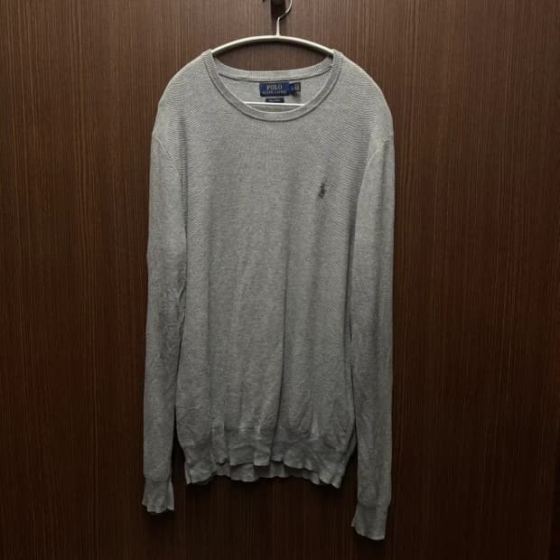 폴로 최신라벨 라운드 니트 L