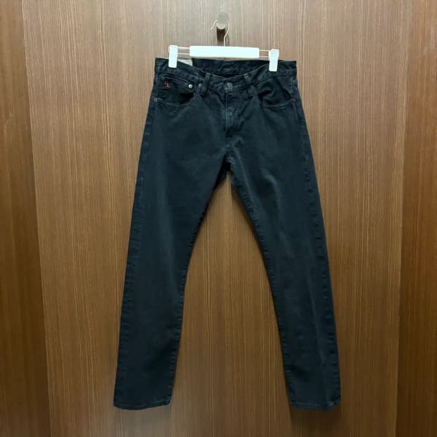 폴로 최신라벨 블랙진 데님 팬츠 31/32