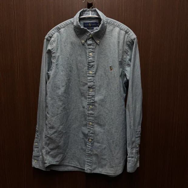 폴로 최신라벨 데님 남방 M