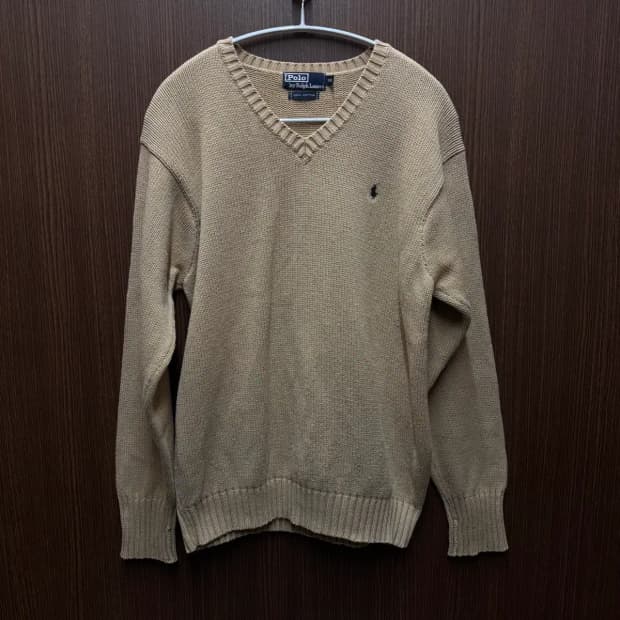 폴로 V넥 니트 90 사이즈