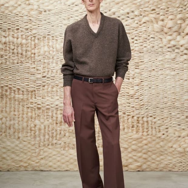 르메르 와이드 레그 진 브라운 46사이즈