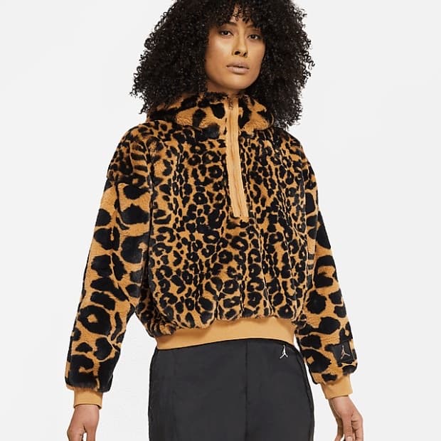 나이키 조던 레오파드 호피 퍼자켓 플리스 후리스 후드집업 후드