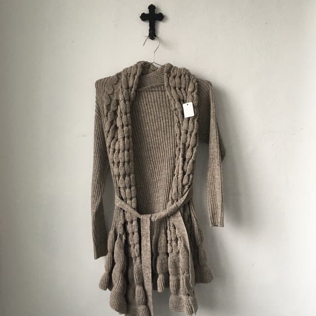 Drape knit cardigan